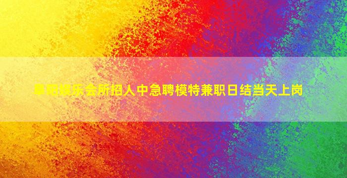 沧州夜场招聘